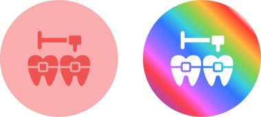 Diş sağlığı kliniği logo şablonu, diş simgesi, vektör illüstrasyonu 
