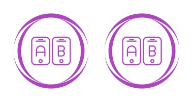 AB Test Simgesi Beyaz Arkaplanda İzole Edildi 