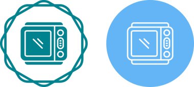 mikrodalga ağ simgeleri basit illüstrasyon ayarladı