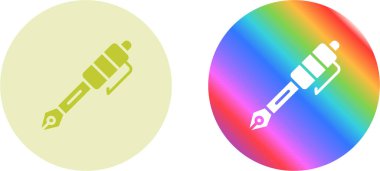  Dolmakalem simgeleri beyaz arkaplanda izole edildi.