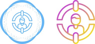 hedef izleyici simgesi vektör çizimi tasarımı