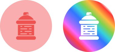 Su şişelerini gösteren iki renkli dairesel simge