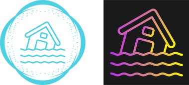 Beyaz ve siyah arkaplanda çizgi ev simgesini ayır. ev sembolü. vektör.