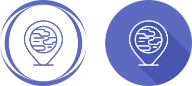 Dünya haritası işaretçisini yer küresi ve konum simgesi, vektör illüstrasyonu ile ayarla 