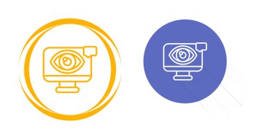 Göz simgeleri görüntülenmiş bilgisayar ekranları denetleniyor