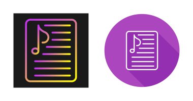 müzik listesi simgesi seti, vektör illüstrasyonu