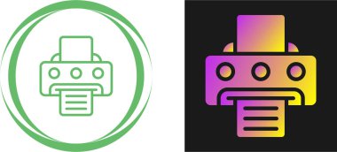 Yazıcı simgesi beyaz arkaplanda izole edildi