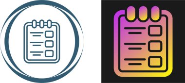 Kontrol listesi simgeleri ayarlandı, vektör illüstrasyonu