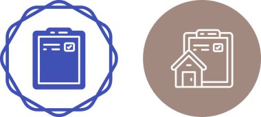 Belgeler ve ev sembolünü gösteren pano simgeleri