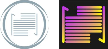 Metin hizalama simgesi, dış hat biçimi ve beyaz arkaplan