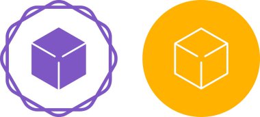 Küp vektör simgeleri beyaz arkaplan üzerine simgeleri ayarla.