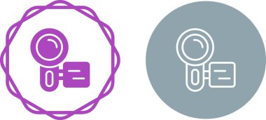 Video kamera düğmesi simgesi beyaz arkaplanda izole edildi.