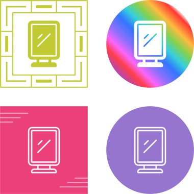 siyah bilgisayar monitörü simgeleri beyaz arkaplanda izole edildi 