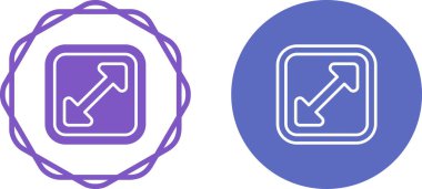 Beyaz arkaplanda ok simgeleri olan kareler, vektör illüzyonu 