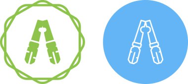 Kablo Crimper simgeleri seti, vektör illüstrasyonu basit tasarım