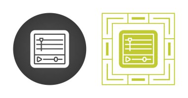 müzik çalar ikon vektör illüstrasyonu