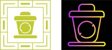 Kahve kupası simgeleri hazır. Web illüstrasyonu