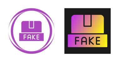 Sahte Ürünler, sahte ikonlar vektör illüstrasyonu 