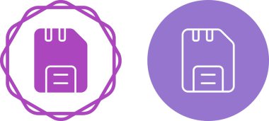 Disket simgeleri ayarlandı, vektör illüstrasyonu