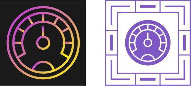 Beyaz arkaplanda izole edilmiş hız göstergeleri vektör kümesi, vektör illüstrasyonu  