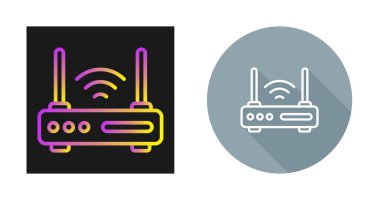 Wi-fi yönlendirici simgeleri ayarlandı, vektör illüstrasyonu