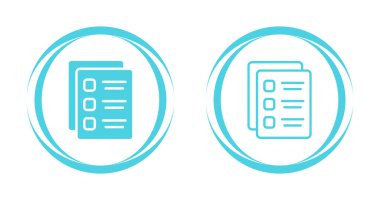 kontrol listesi simgeleri ayarlandı, vektör illüstrasyonu