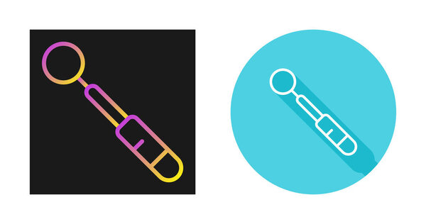 dental mirror icons set, vector illustration