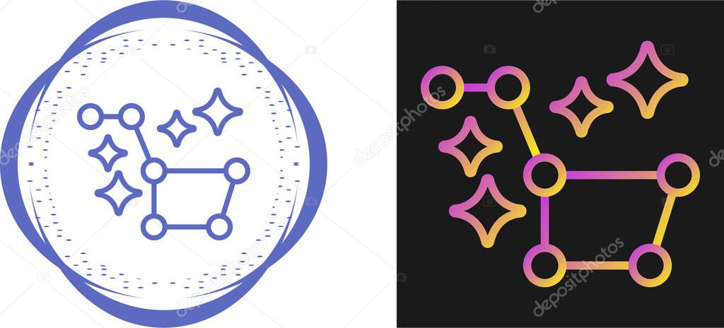 Vector illustration of the Constellation Ursa Major icon on white background