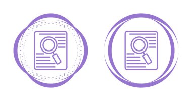 Büyüteç gözlüklü mor belge simgeleri