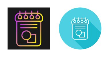 Not defteri satır simgesi. Mobil konsept ve web tasarımı için dizüstü bilgisayar stili işareti. Günlük Kitabı ana hatları vektör simgesi. Sembol, logo çizimi. Vektör grafikleri