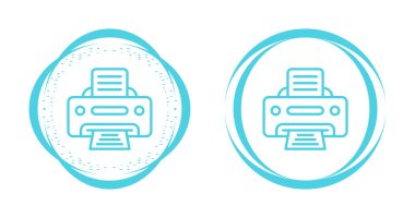 Yazıcı simgesinin vektör illüstrasyonu