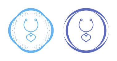 kalp şekilli kolye simgeleri izole edilmiş vektör çizimi    