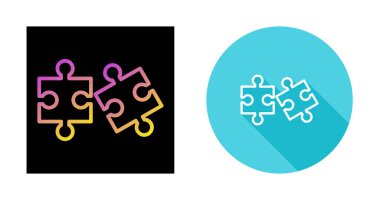 Bulmaca simgeleri vektör resmini beyaz arkaplana ayarla.