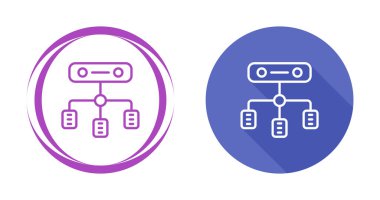 bilgisayar sunucu simgeleri ayarlandı, vektör illüstrasyonu basit tasarım