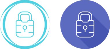 asma kilit simgeleri ayarlandı, vektör illüstrasyonu basit tasarım