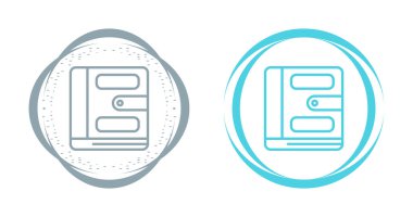Dairesel sınırlar içinde iki biçimlendirilmiş kitap simgesi