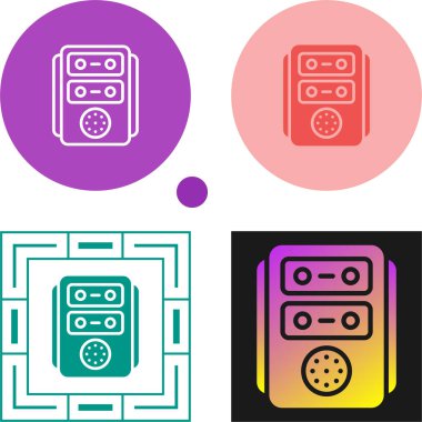 Beyaz arkaplanda izole radyo simgeleri, vektör illüstrasyonu 