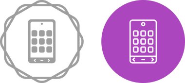 Akıllı telefon ve telefon simgesi beyaz arkaplanda izole edildi. Telefon ikonu. vektör illüstrasyonu