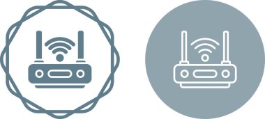 Wi-Fi yönlendiricileri simgeleri web basit illüstrasyon