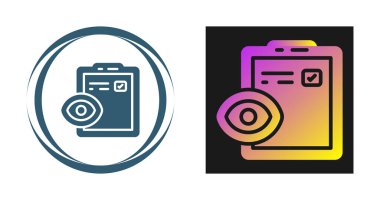 Basit. Belge ayrıntısı simgeleri ayarlandı. Göz simgeli kağıt. Vektör illüstrasyonu