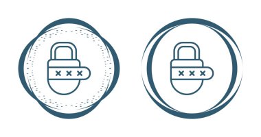 parola simgeleri ayarlandı, vektör çizimi