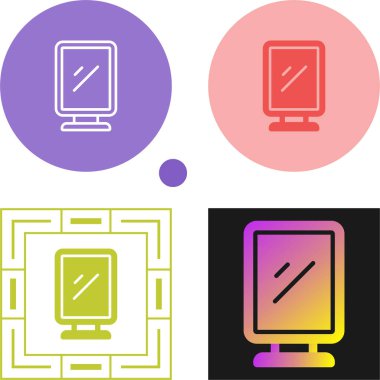 siyah bilgisayar monitörü simgeleri beyaz arkaplanda izole edildi 