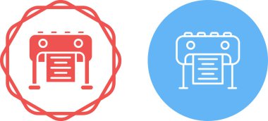 Yazıcı simgeleri beyaz arkaplanda izole edildi.