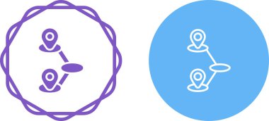 Yaratıcı sunum ve yolculuk haritalama için modern vektör simgeleri