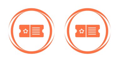 bilet web simgeleri vektör çizimini ayarlayın