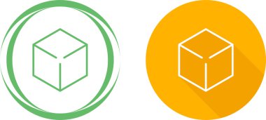 Beyaz arkaplanda Küp sembolleri seti. Vektör illüstrasyonu. 