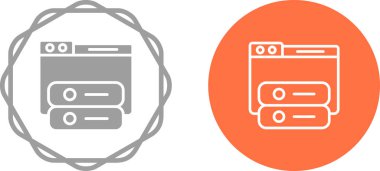 Windows sunucu simgeleri ayarlandı, vektör illüstrasyonu