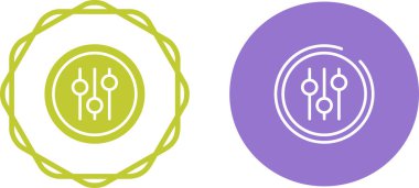 Basit eşitleyici simgeleri ayarlandı. vektör illüstrasyonu 