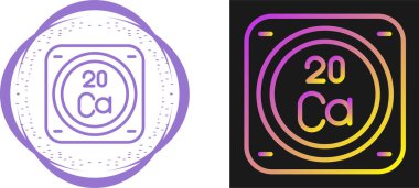 Kalsiyum kimyasal element simgeleri vektör illüstrasyonu