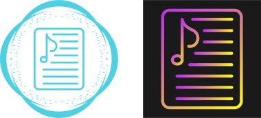 müzik listesi simgesi seti, vektör illüstrasyonu